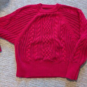 Ralph Lauren RED cable knit xs
